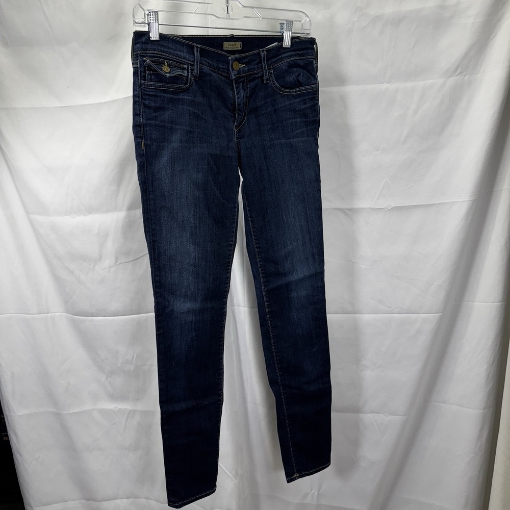 True Religion Casey Low Rise Super Skinny Jeans Dark Wash Indigo Size 28 USA